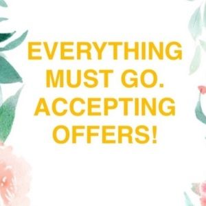 Getting rid of everything by the end of the month!